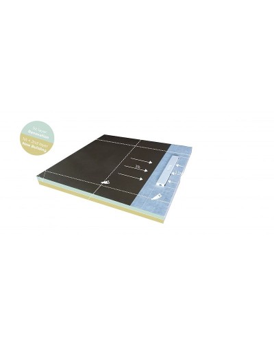 Душевой поддон из вспененного полистирола Pestan 90х90 Confluo Board Uni 40007821SS под плитку со встроенным душевым лотком Frameless Line 550