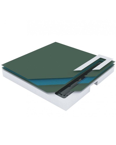 Душевой поддон из вспененного полистирола Pestan 90х90 Confluo Board Uni 40007821SS под плитку со встроенным душевым лотком Frameless Line 550