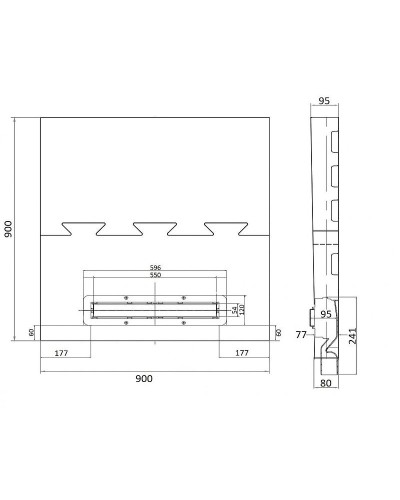 Душевой поддон из вспененного полистирола Pestan 90х90 Confluo Board Uni 40007821SS под плитку со встроенным душевым лотком Frameless Line 550