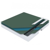 Душевой поддон из вспененного полистирола Pestan 120х120 Confluo Board Uni 40007822BG под плитку со встроенным душевым лотком Frameless Line Black Glass 550