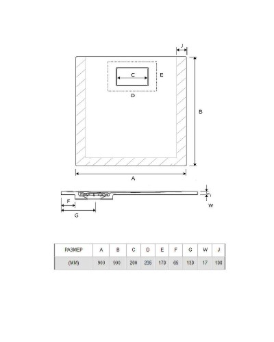 Акриловый поддон для душа Excellent Lavano Slim 90х90 BREX.1102.090.090.WHN Белый