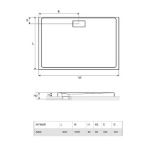 Акриловый поддон для душа Excellent Zero 100х80 BREX.1203.100.080.WHN Белый