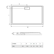 Акриловый поддон для душа Excellent Zero 140х80 BREX.1203.140.080.WHN Белый