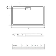 Акриловый поддон для душа Excellent Zero 170х80 BREX.1203.170.080.WHN Белый