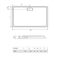 Акриловый поддон для душа Excellent Zero 180х90 BREX.1203.180.090.WHN Белый