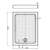 Акриловый поддон для душа Vincea VST-3AR-9012 120х90 с антискользящим покрытием