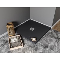 Душевой поддон из искусственного камня Aquanet Pleasure 90x90 258888 Черный