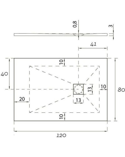 Душевой поддон из искусственного камня Aquanet Pleasure 120x80 258890 Черный