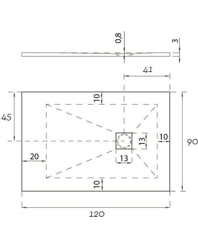 Душевой поддон из искусственного камня Aquanet Pleasure 120x90 258877 Серый