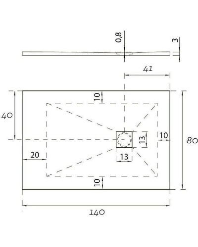 Душевой поддон из искусственного камня Aquanet Pleasure 140x80 258892 Черный