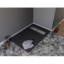 Душевой поддон из искусственного камня Aquanet Delight 120x80 258897 Черный