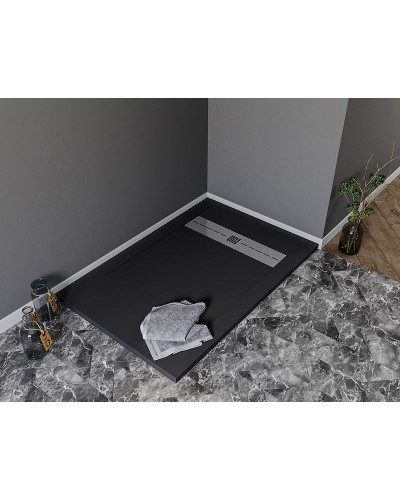Душевой поддон из искусственного камня Aquanet Delight 140x80 258898 Черный
