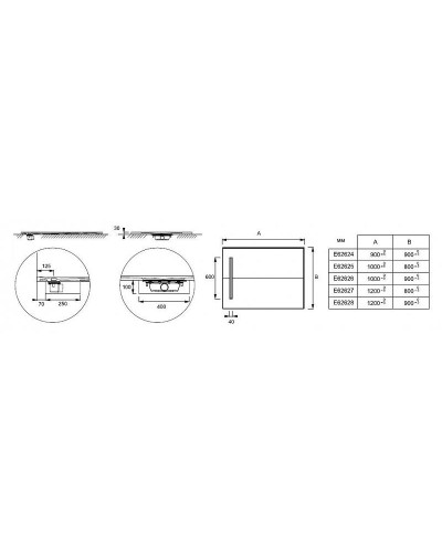 Душевой поддон из неокварца Jacob Delafon Surface 120x80 E62627-SS2 Белый гипс