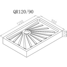 Душевой поддон из АБС-пластика Cerutti SPA QR120/90 120х90 7750 Белый