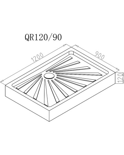 Душевой поддон из АБС-пластика Cerutti SPA QR120/90 120х90 7750 Белый