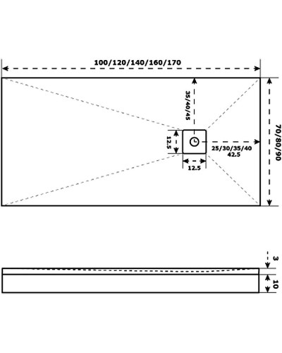 Душевой поддон из искусственного камня Good Door Essentia 110х80 ЛП00196 Белый