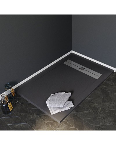 Душевой поддон из искусственного камня Aquanet Delight 120x90 260112 Черный