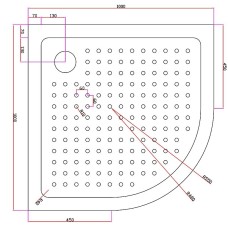Акриловый поддон для душа Cezares Tray A 100х100 TRAY-A-R-100-550-15-W0 Белый