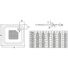 Стальной поддон для душа BLB Universal 100х100 C10631001 Белый