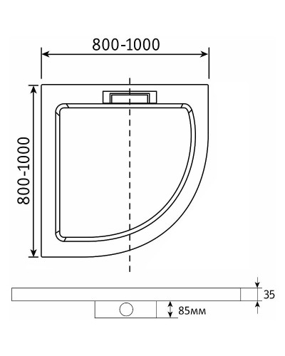 Душевой поддон из искусственного камня RGW GWS-31 100х100 03150400-01 Белый