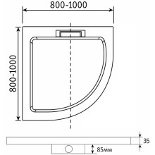 Душевой поддон из искусственного камня RGW GWS-31 90х90 03150499-01 Белый