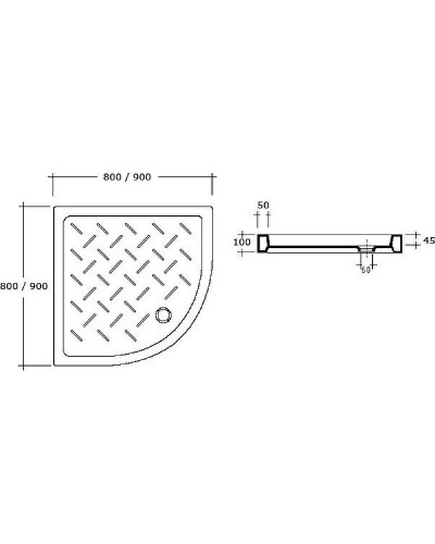 Керамический душевой поддон RGW CER CR/R-088 80x80 19170488-01 Белый