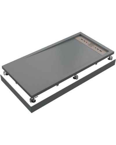 Душевой поддон из искусственного камня Creto Scala 140x80 3-0015 Серый