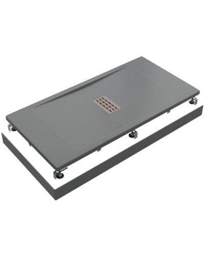 Душевой поддон из искусственного камня Creto Etna 160x90 2-0024 Серый