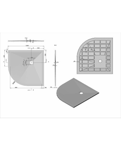 Душевой поддон из искусственного камня Vincea 100x100 VST-4SQ1010W+Vsph-D132 Белый матовый