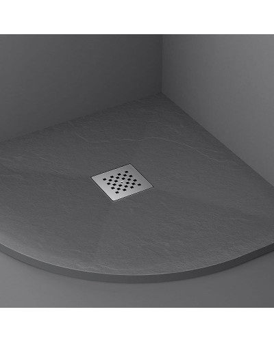 Душевой поддон из искусственного камня Vincea 90x90 VST-4SQ9090A+Vsph-D132 Антрацит