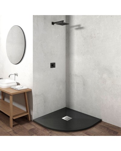 Душевой поддон из искусственного камня Vincea 90x90 VST-4SQ9090A+Vsph-D132 Антрацит