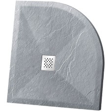 Душевой поддон из искусственного камня Vincea 90x90 VST-4SQ9090G+Vsph-D132 Серый