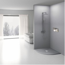 Душевой поддон из искусственного камня Vincea 90x90 VST-4SQ9090G+Vsph-D132 Серый