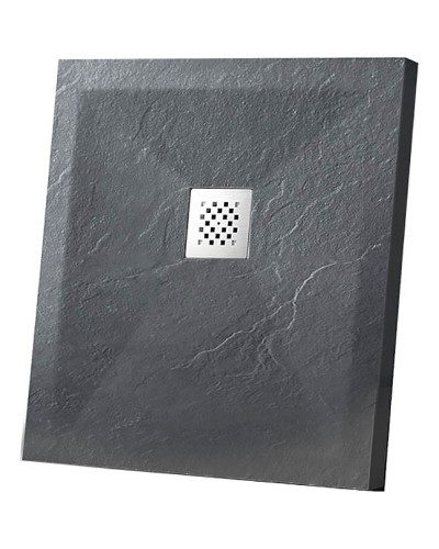 Душевой поддон из искусственного камня Vincea 100x100 VST-4SR1010A+Vsph-D132 Антрацит