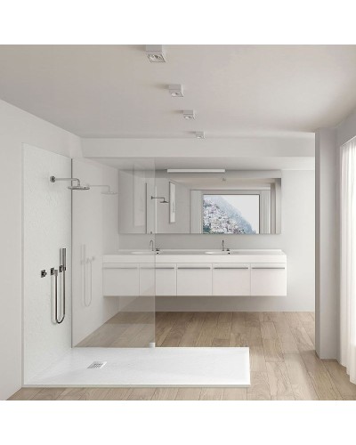 Душевой поддон из искусственного камня Vincea 100x80 VST-4SR8010W+Vsph-D132 Белый матовый