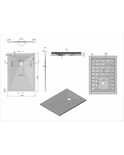 Душевой поддон из искусственного камня Vincea 110x80 VST-4SR8011W+Vsph-D132 Белый матовый