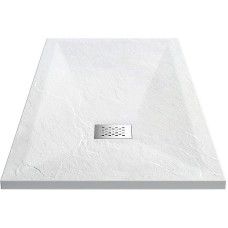 Душевой поддон из искусственного камня Vincea 120x80 VST-4SR8012W+Vsph-D132 Белый матовый