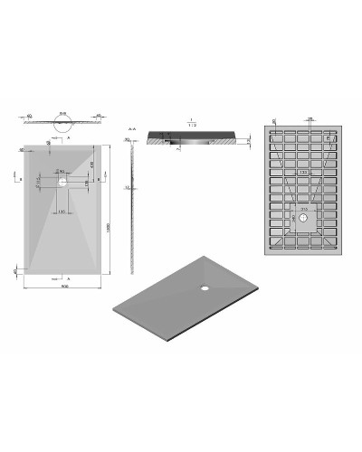 Душевой поддон из искусственного камня Vincea 150x90 VST-4SR9015W+Vsph-D132 Белый матовый
