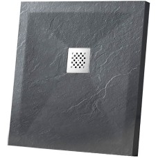 Душевой поддон из искусственного камня Vincea 90x90 VST-4SR9090A+Vsph-D132 Антрацит