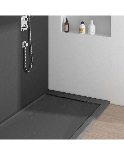 Душевой поддон из искусственного камня Vincea 120x90 VST-4SRL9012A+Vsph-D611 Антрацит