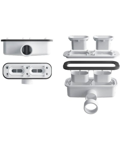 Душевой поддон из искусственного камня Vincea 140x90 VST-4SRL9014W+Vsph-D611 Белый матовый