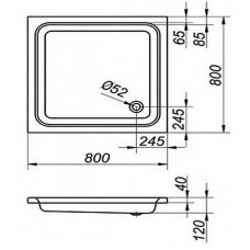 Акриловый поддон для душа Kolpa San Pearl 80x80 563070 Белый