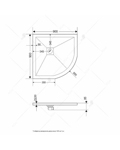Душевой поддон из искусственного камня RGW Stone Tray ST/AL-G 100х100 16153100-02 Графит
