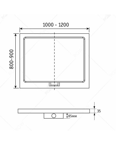 Душевой поддон из искусственного камня RGW GWS-21 100х90 03150290-01 Белый