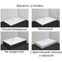 Душевой поддон из стеклокомпозита Cezares Tray SMC 90x90 TRAY-M-A-90-35-W Белый