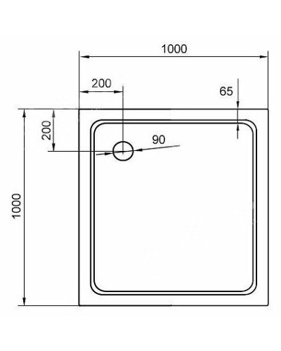 Душевой поддон из стеклокомпозита Cezares Tray SMC 100x100 TRAY-M-A-100-35-W Белый