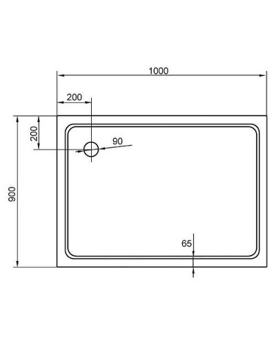 Душевой поддон из стеклокомпозита Cezares Tray SMC 100x90 TRAY-M-AH-100/90-35-W Белый