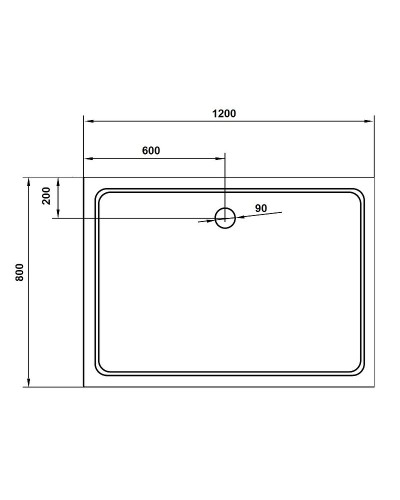 Душевой поддон из стеклокомпозита Cezares Tray SMC 120x80 TRAY-M-AH-120/80-35-W Белый