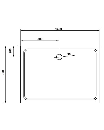 Душевой поддон из стеклокомпозита Cezares Tray SMC 160x90 TRAY-M-AH-160/90-35-W Белый