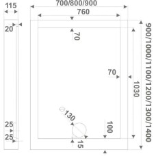 Акриловый поддон для душа Creto Olimpos 120х90 6-1013 Белый